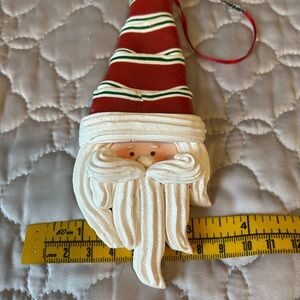 Jolly Santa Ornament - Red, White, and Green